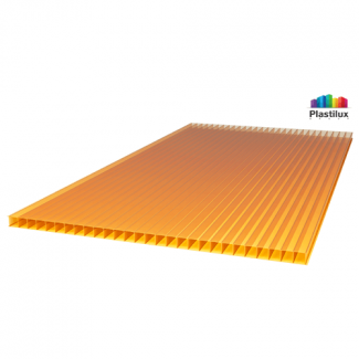 Сотовый поликарбонат ULTRAMARIN, цвет оранжевый, размер 2100x6000 мм, толщина 8 мм