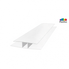 Профиль для поликарбоната ROYALPLAST HP соединительный белый-матовый 8мм 6000мм