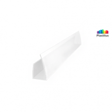 Профиль для поликарбоната ROYALPLAST UP торцевой белый-матовый 10мм 2100мм Профиль для поликарбоната ROYALPLAST UP торцевой белый-матовый 10мм 2100мм